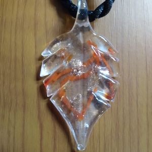 Hand blown glass pendant